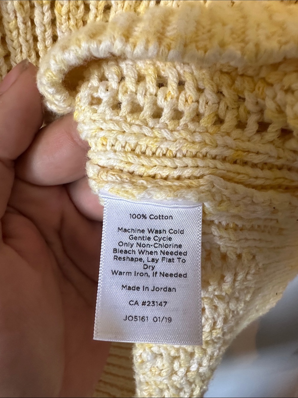Talbots Open Knit Sweater Size SP Butter Yellow Fall Casual Comfy Cozy Soft - Picture 6 of 6